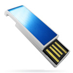 USB ����-���� - Digma Slyd Blue&White - 4Gb